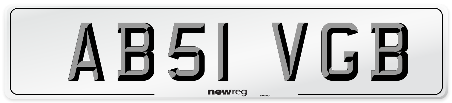 AB51 VGB Number Plate from New Reg